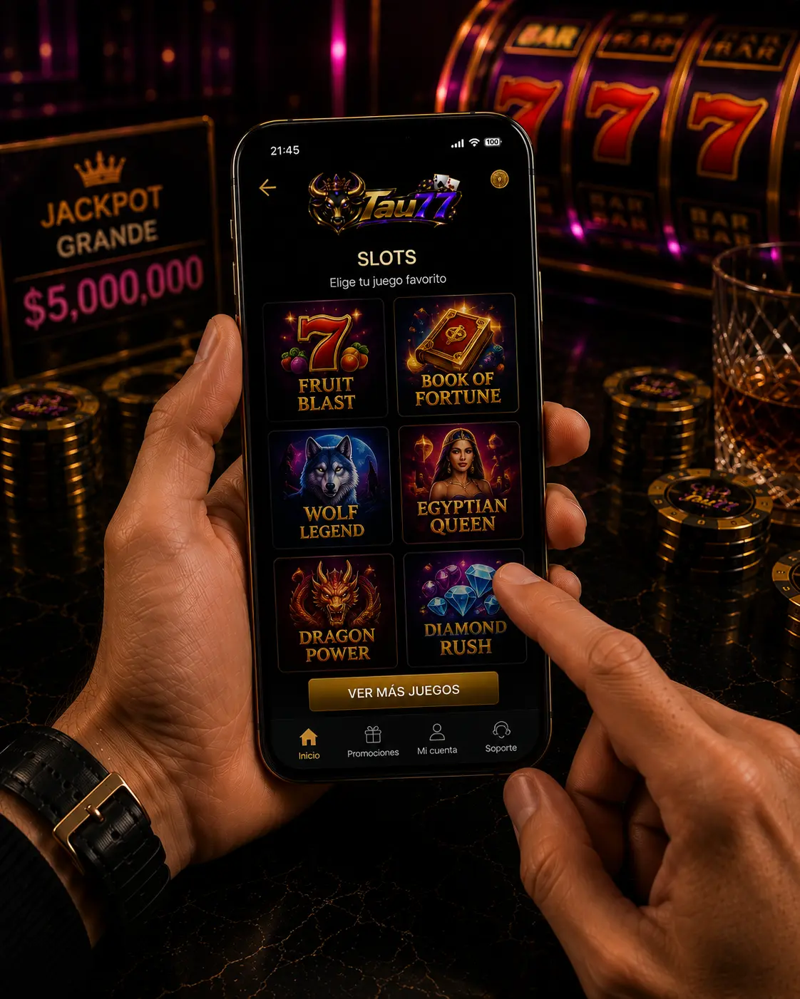 Selección de slots en el lobby